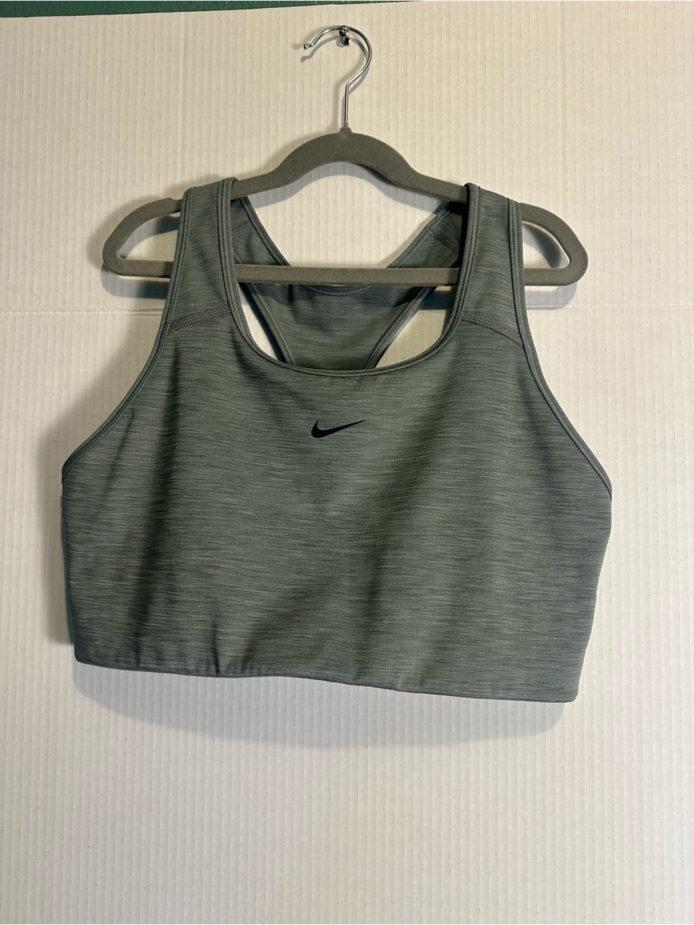 Nike Olive Gray Racerback Medium-Support Sports Bra